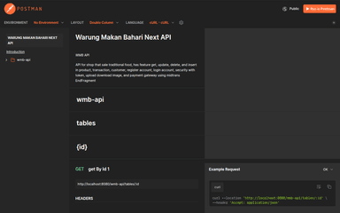Project Image for Warung Makan Bahari API